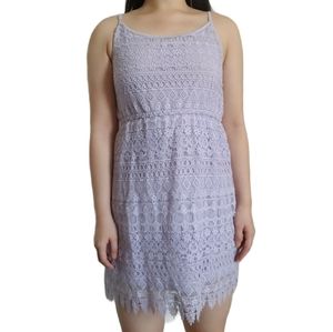 Lavender Crochet Lace Dress